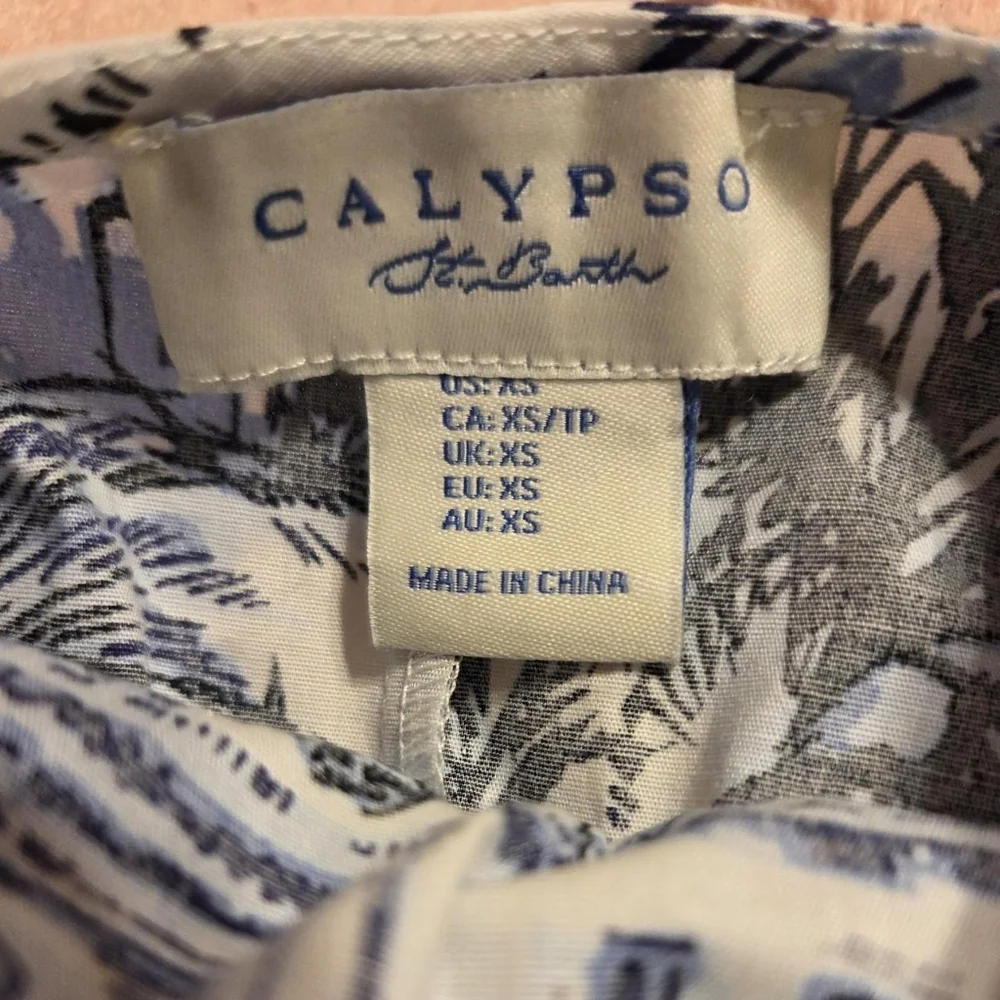 BNWT Calypso St. Barth white and blue halter neck dress size x-small - Picture 8 of 8